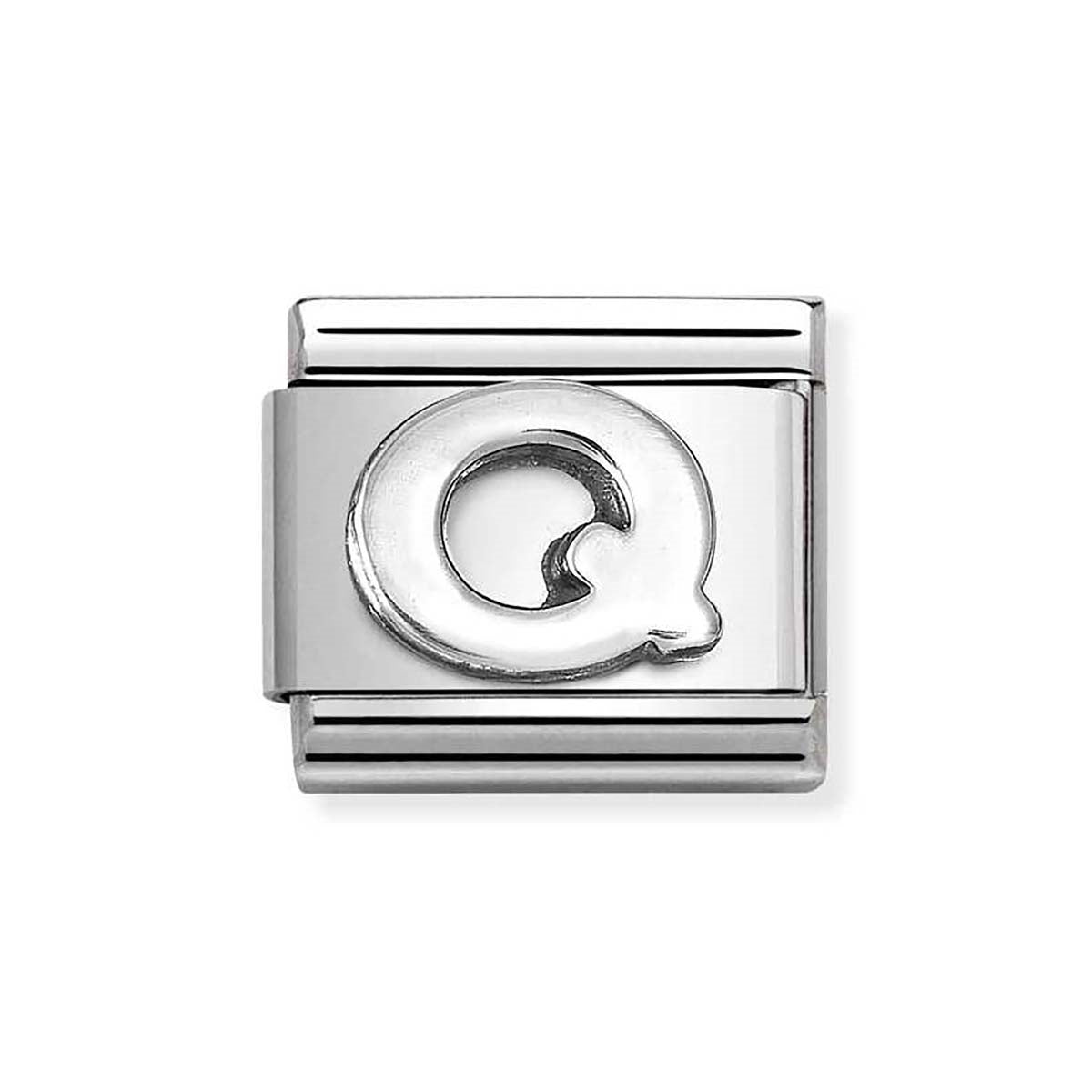 Nomination Oxidised Silver Letter Charm
