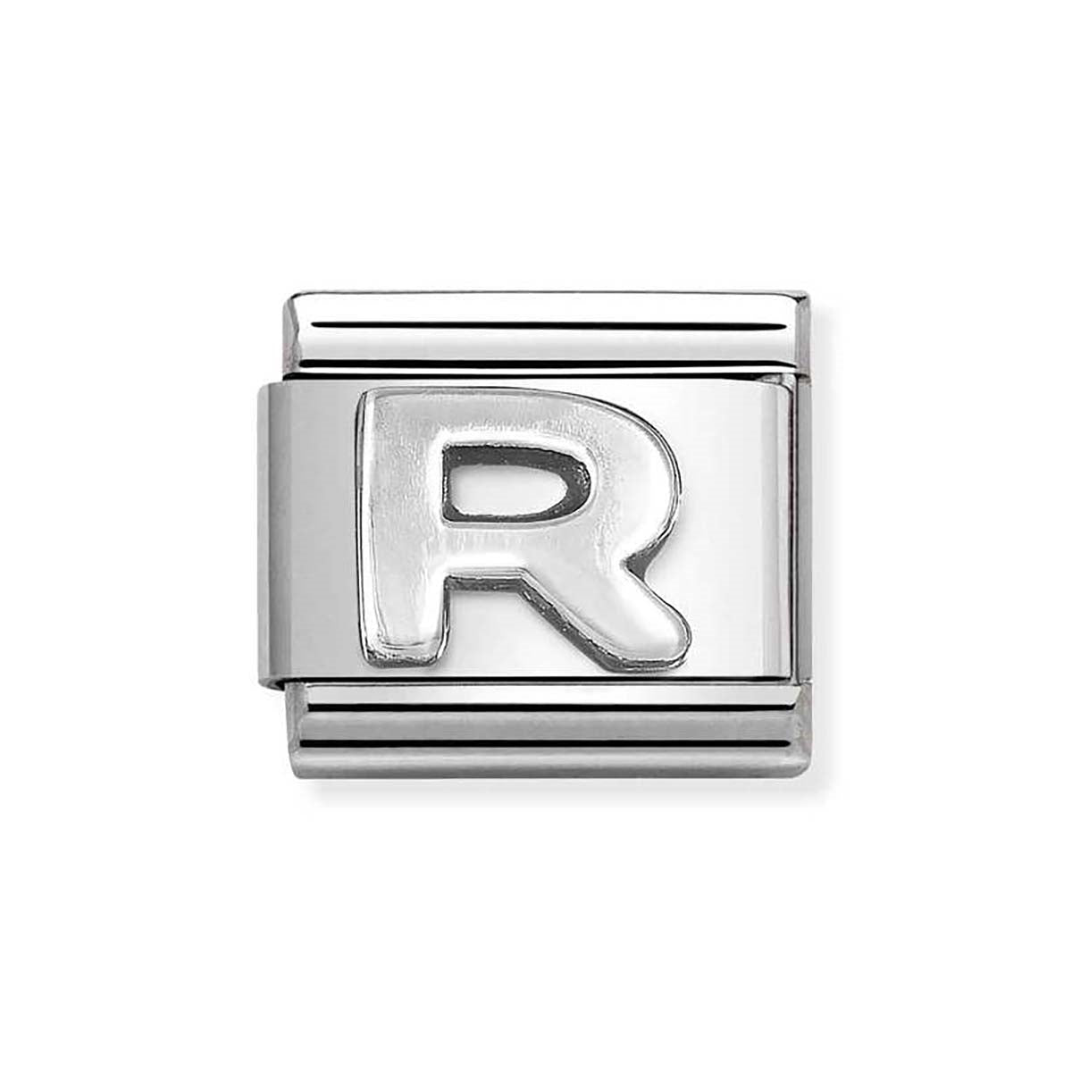Nomination Oxidised Silver Letter Charm