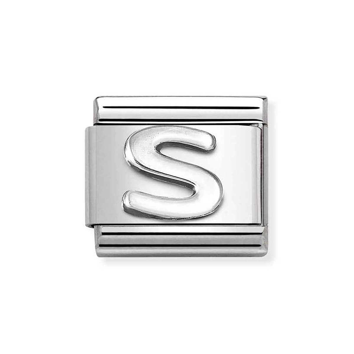 Nomination Oxidised Silver Letter Charm