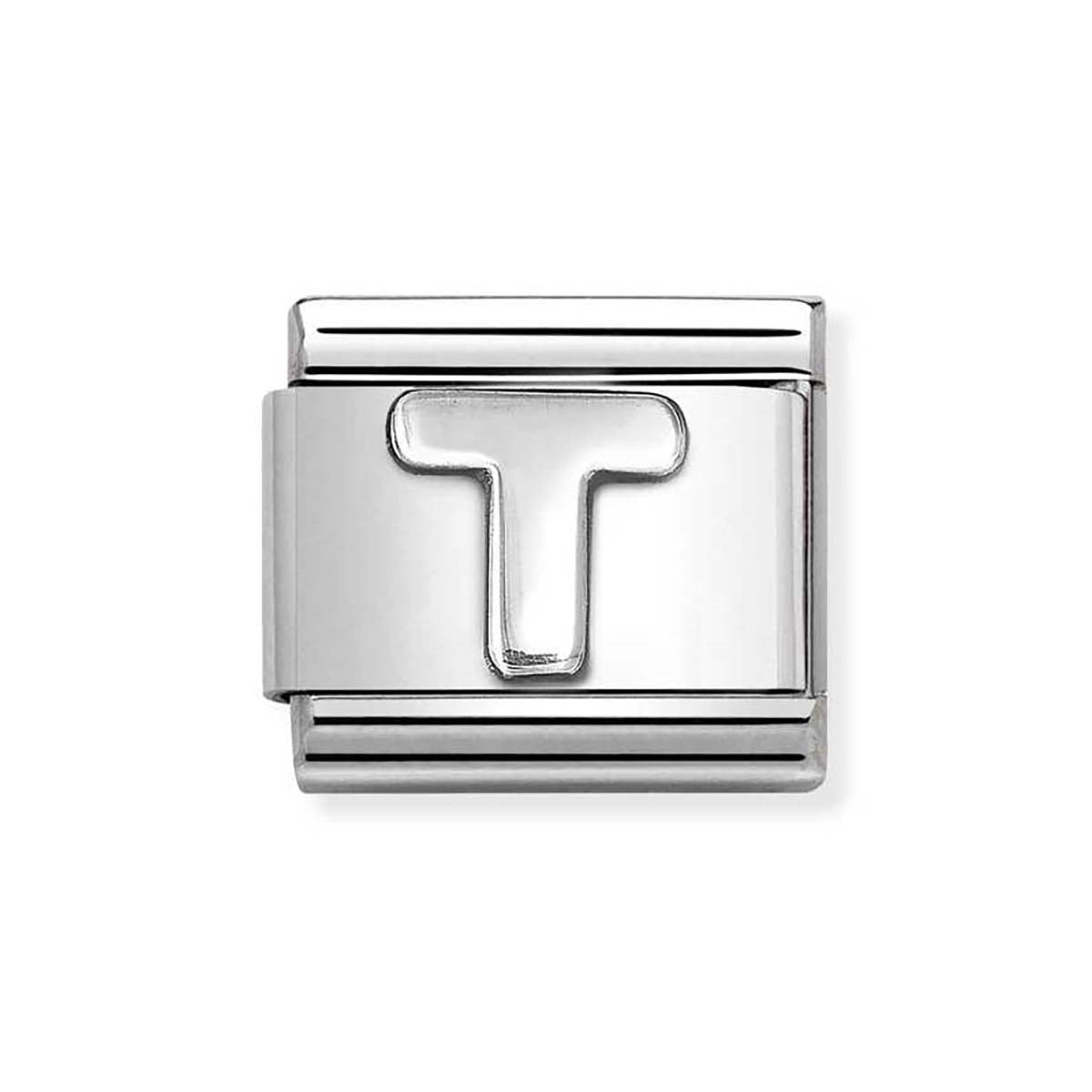 Nomination Oxidised Silver Letter Charm