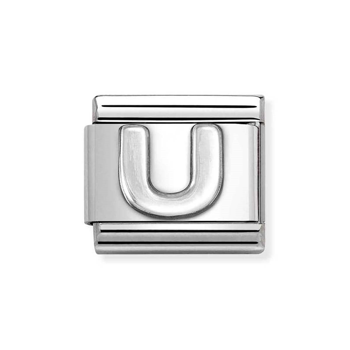 Nomination Oxidised Silver Letter Charm