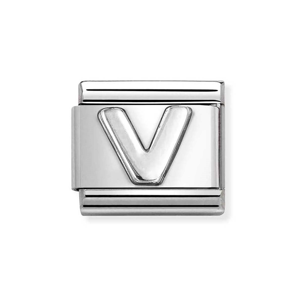 Nomination Oxidised Silver Letter Charm