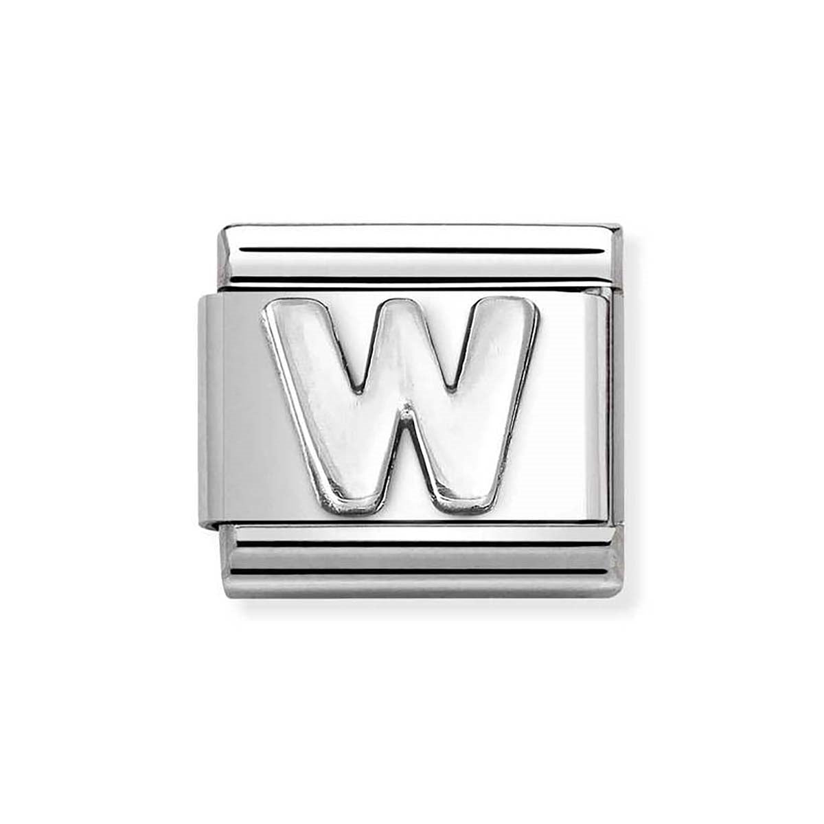 Nomination Oxidised Silver Letter Charm