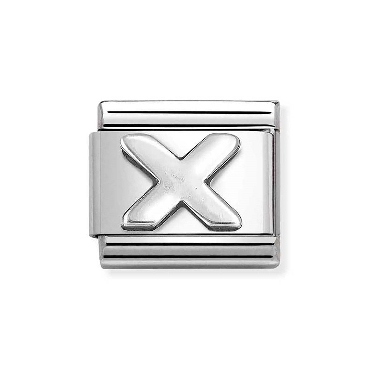 Nomination Oxidised Silver Letter Charm