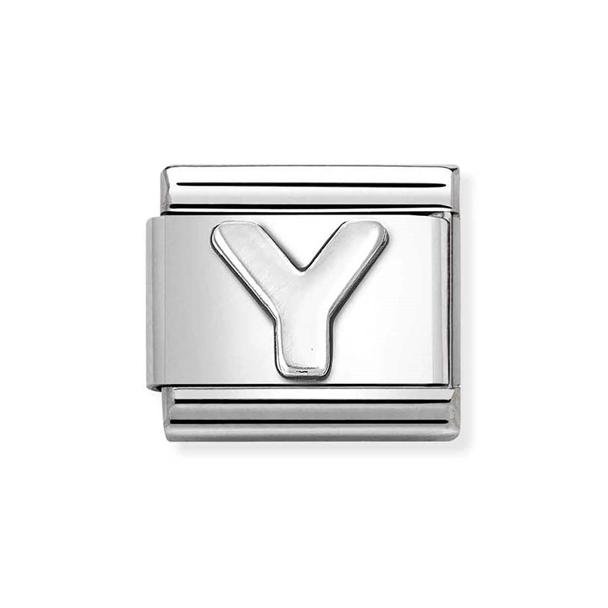 Nomination Oxidised Silver Letter Charm