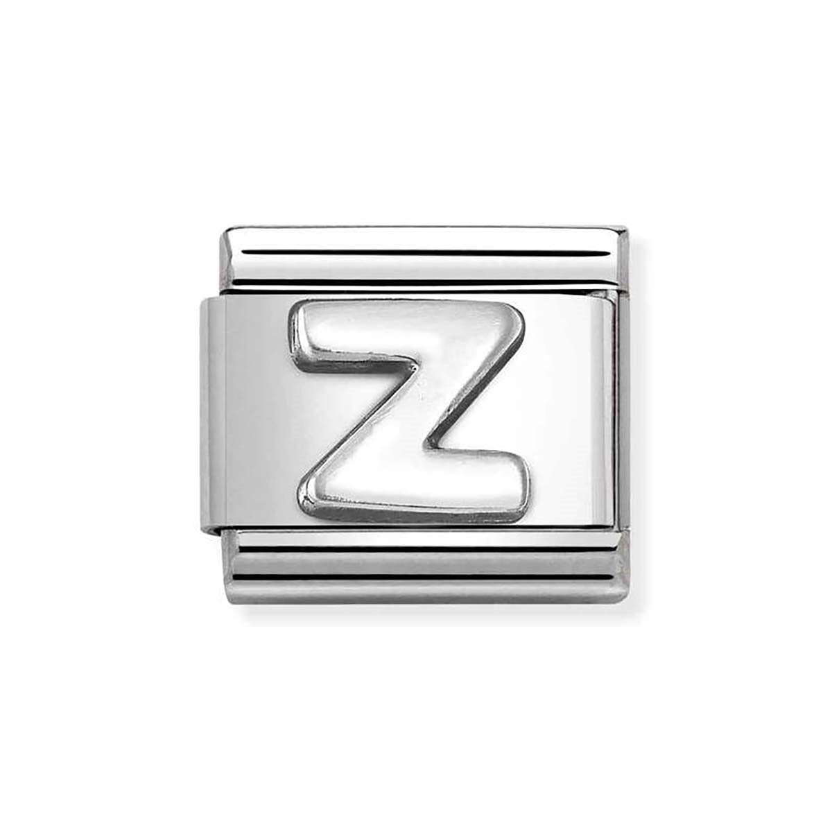 Nomination Oxidised Silver Letter Charm