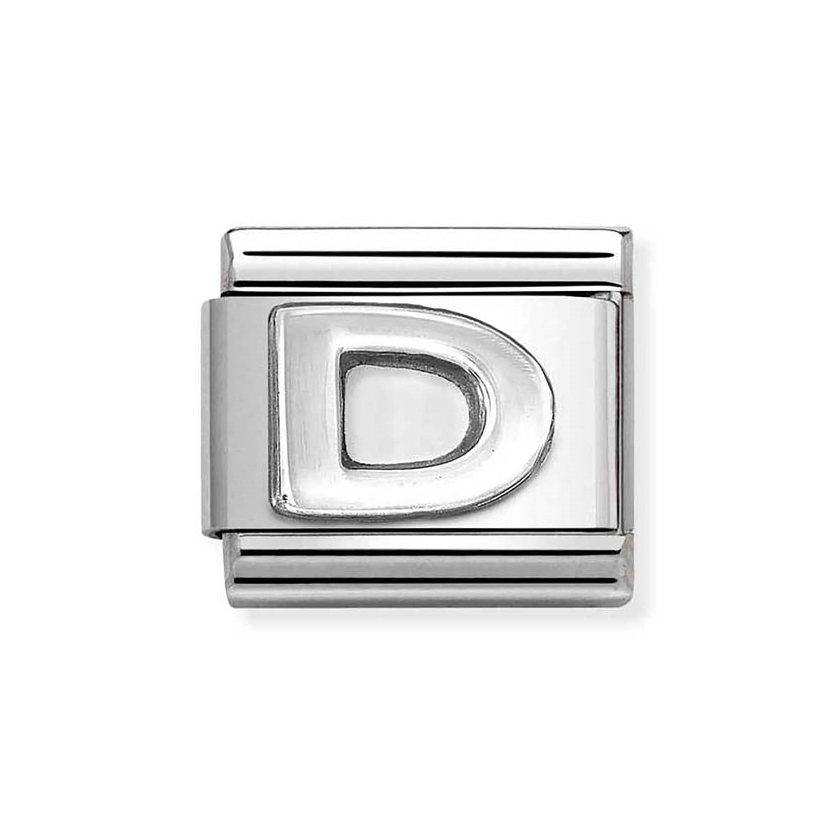 Nomination Oxidised Silver Letter Charm