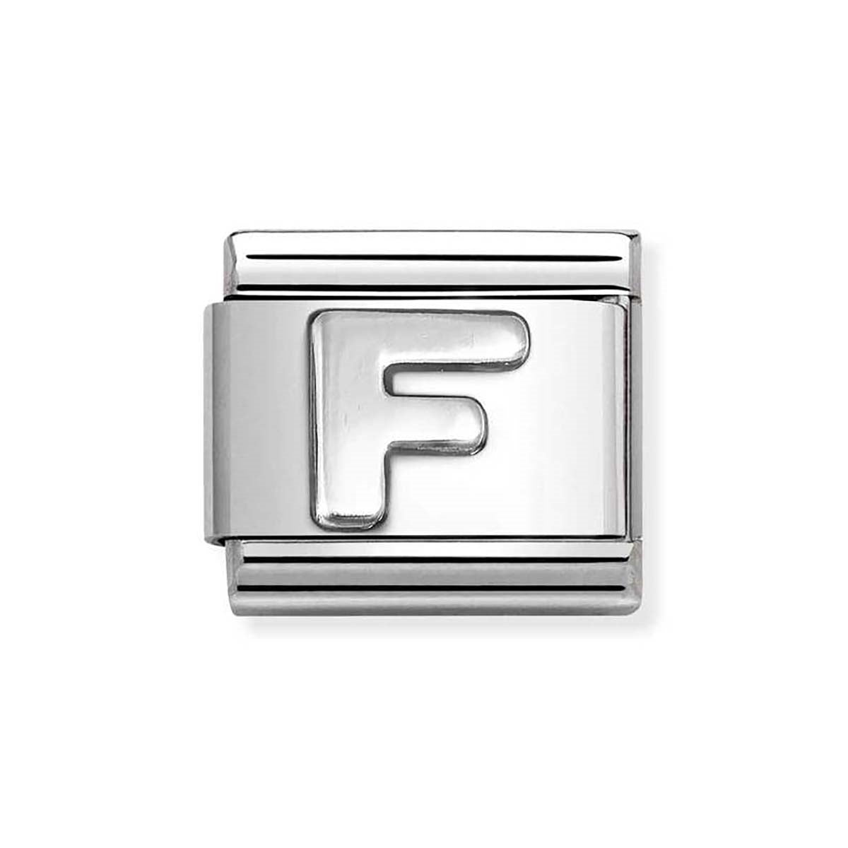 Nomination Oxidised Silver Letter Charm