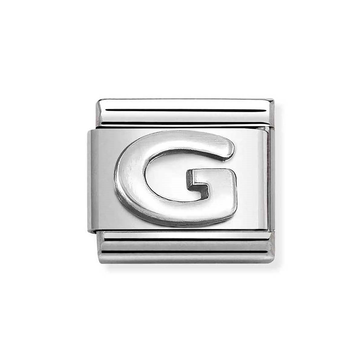 Nomination Oxidised Silver Letter Charm