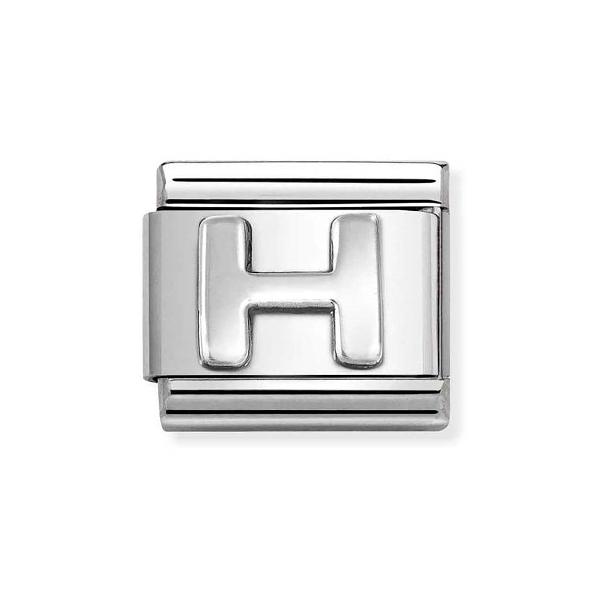 Nomination Oxidised Silver Letter Charm