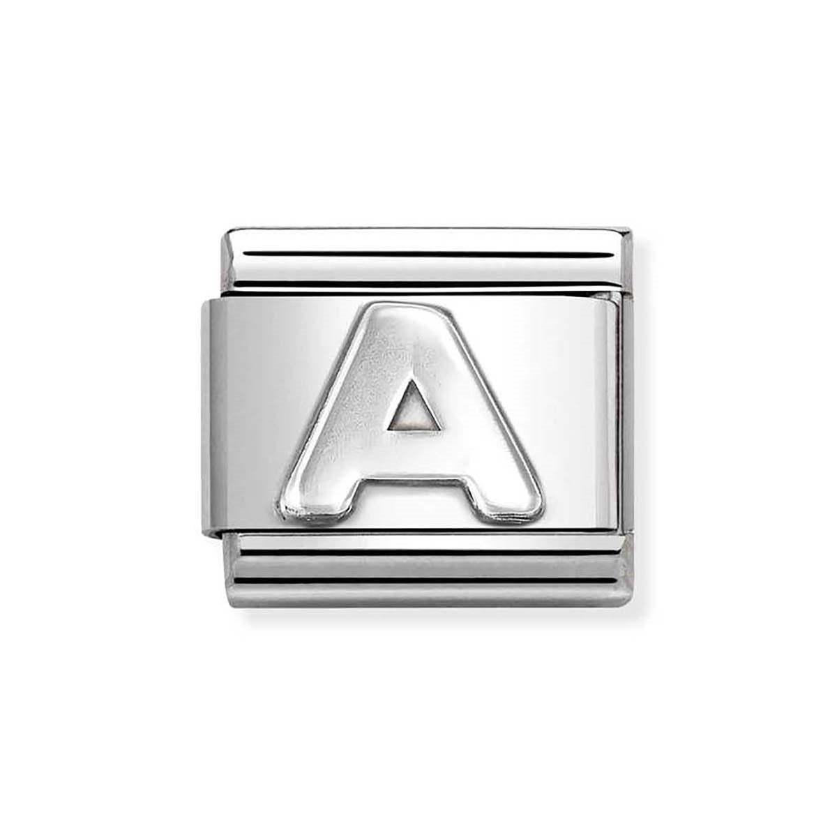 Nomination Oxidised Silver Letter Charm