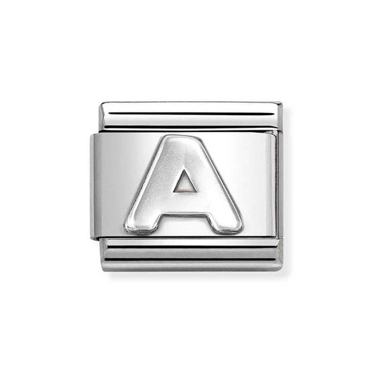 Nomination Oxidised Silver Letter Charm