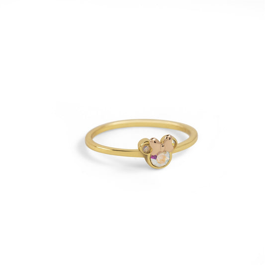 Disney Gold Crystal Minnie Mouse Ring