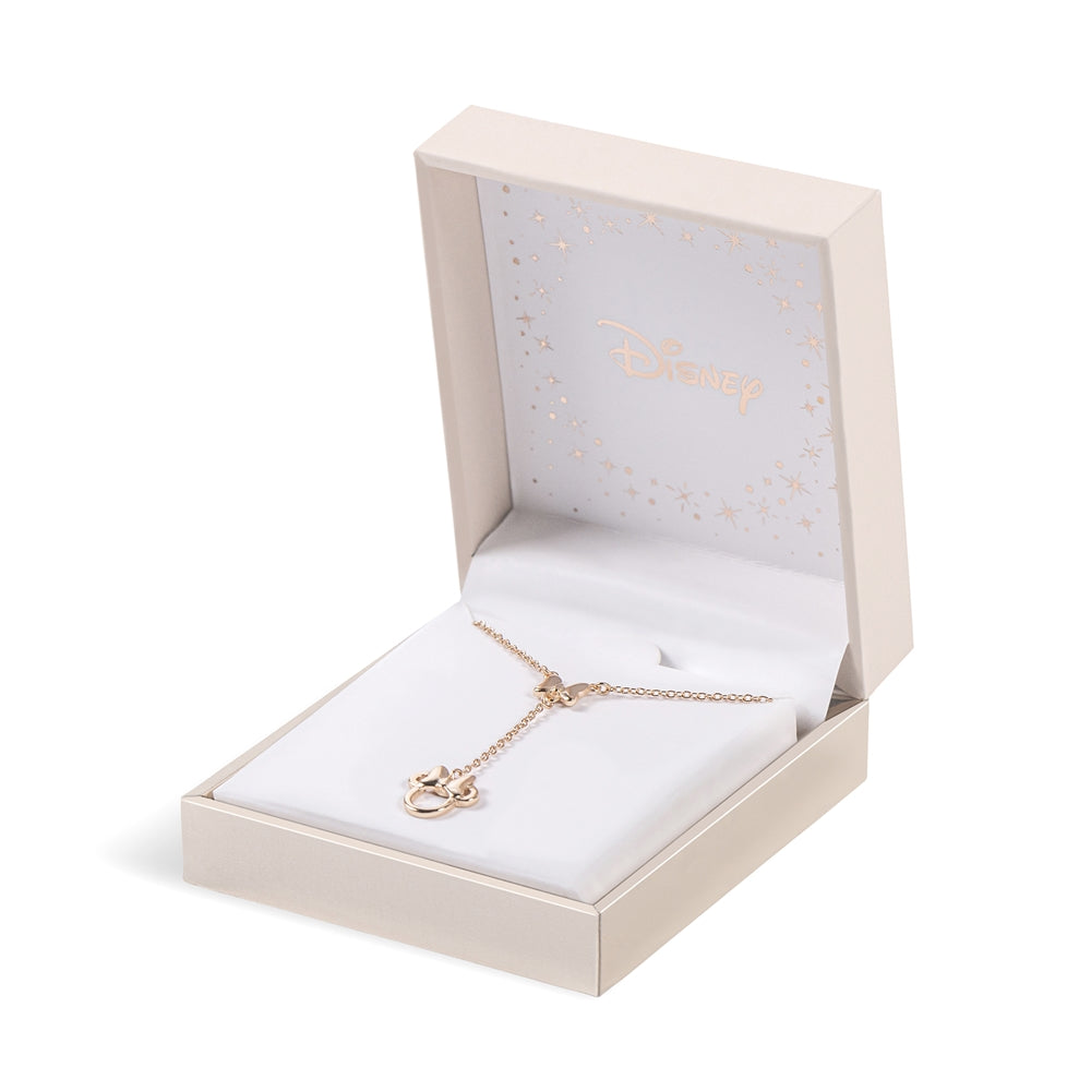 Disney Rose Gold Minnie Mouse Y Necklace