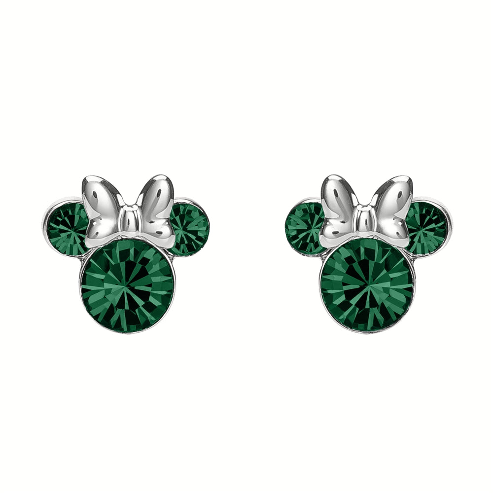 Disney Silver Minnie Mouse Birthstone Earrings