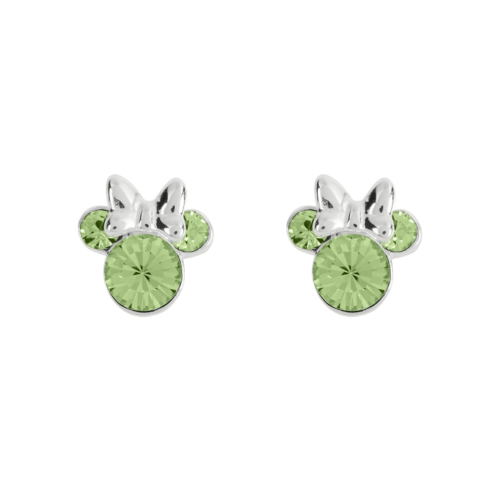 Disney Silver Minnie Mouse Birthstone Earrings