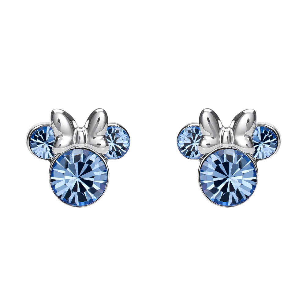 Disney Silver Minnie Mouse Birthstone Earrings