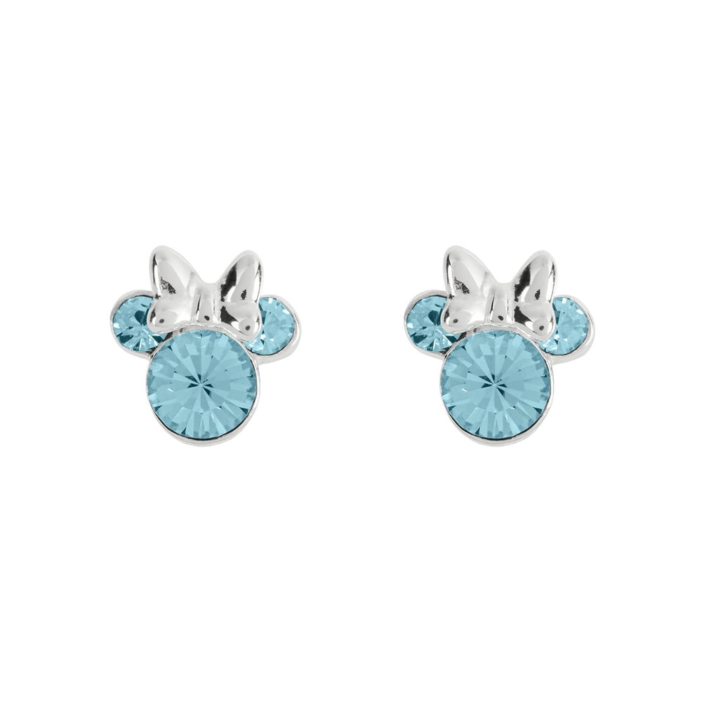 Disney Silver Minnie Mouse Birthstone Earrings
