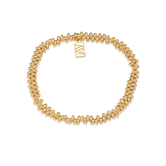 August Woods Gold Bead Stretch Bracelet
