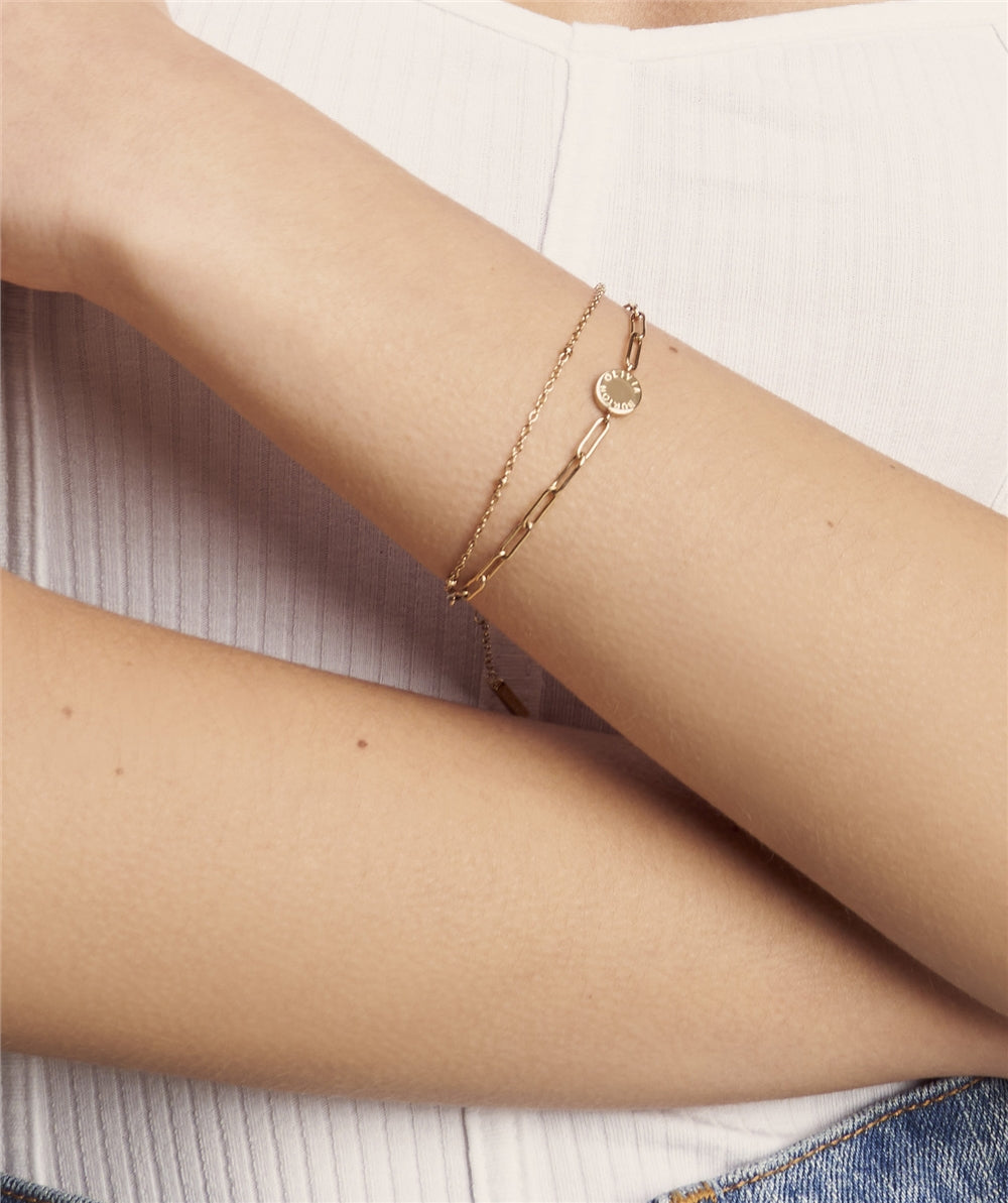 Olivia Burton Classic Illusion Gold Stacking Bracelet 