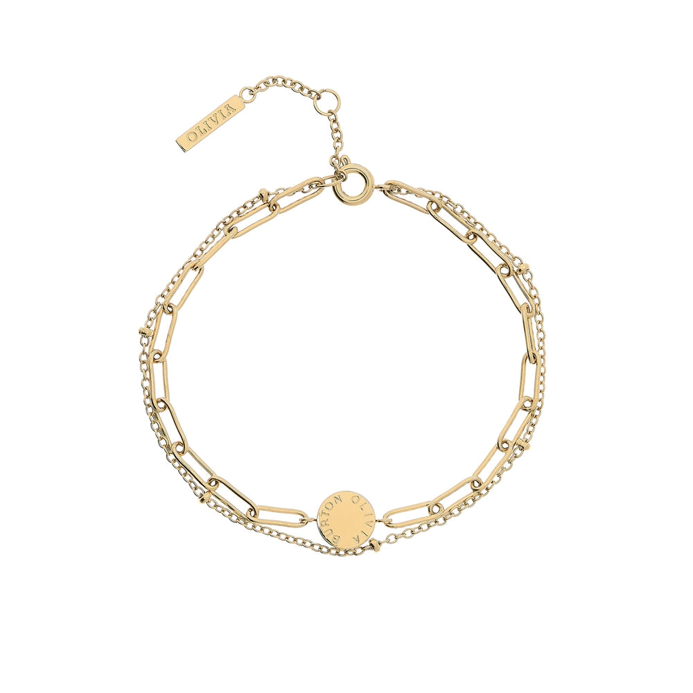 Olivia Burton Classic Illusion Gold Stacking Bracelet 