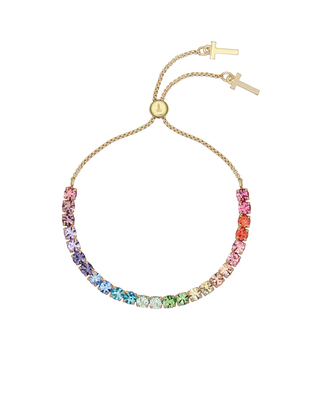 Ted Baker Gold Icon Rainbow Crystal Bracelet 