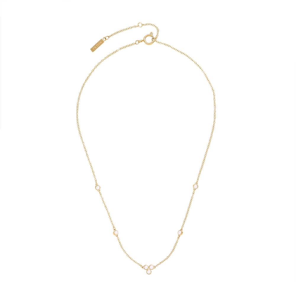 Olivia Burton Pearl Cluster Gold Necklace