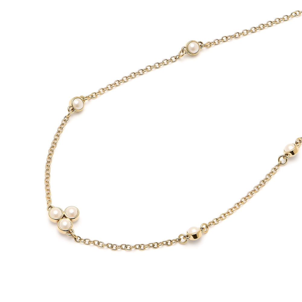 Olivia Burton Pearl Cluster Gold Necklace