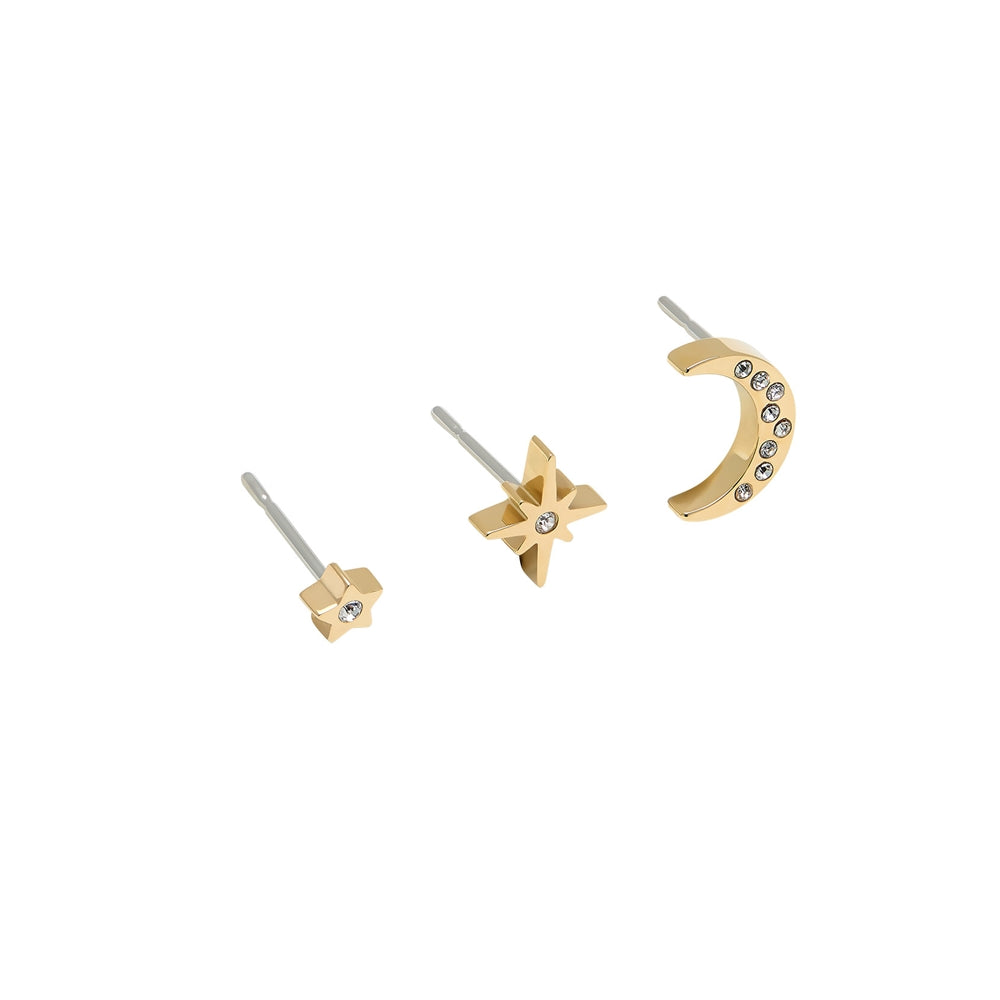 Olivia Burton Celestial North Star + Moon Gold Earring Set
