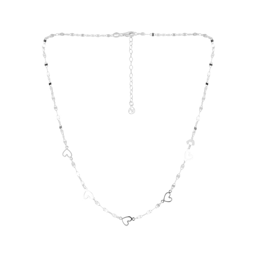 Argento Recycled Silver Heart Chain Necklace
