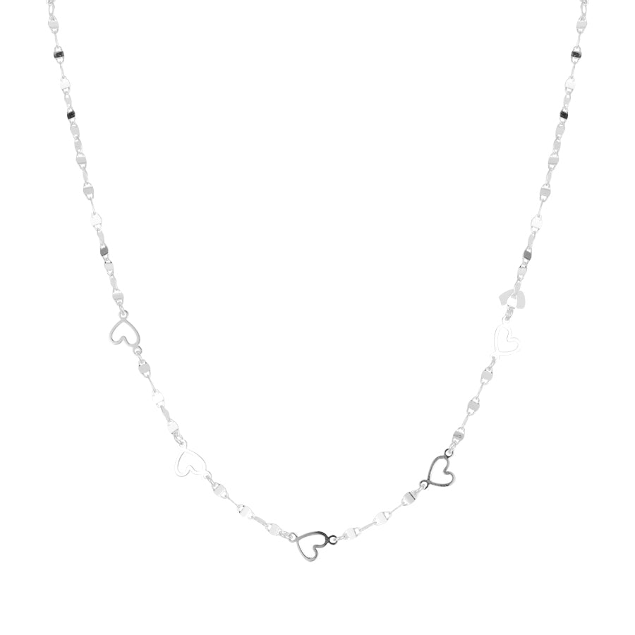 Argento Recycled Silver Heart Chain Necklace
