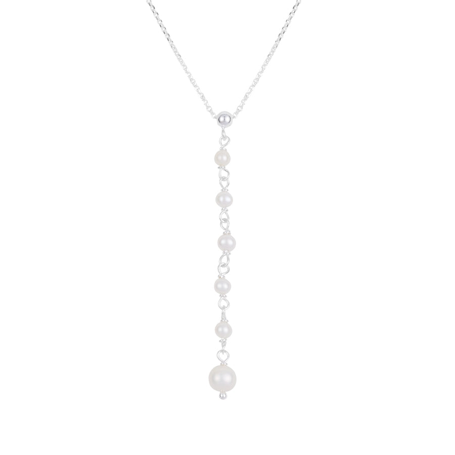Argento Recycled Silver Pearl Drop Necklace