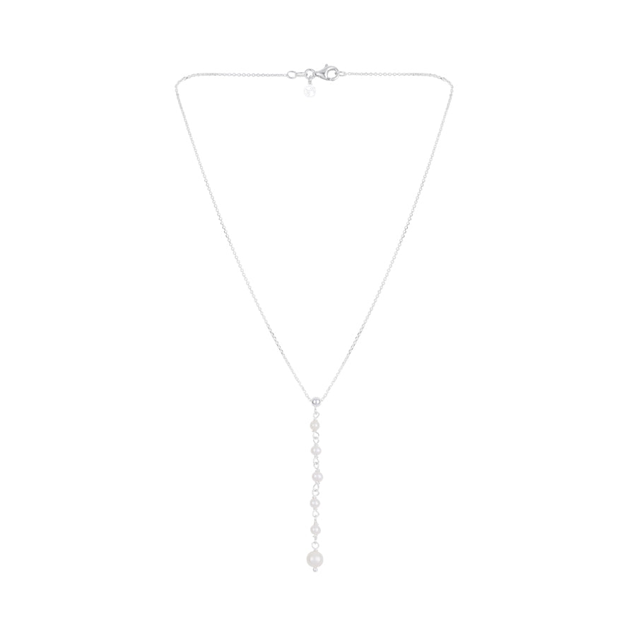 Argento Recycled Silver Pearl Drop Necklace