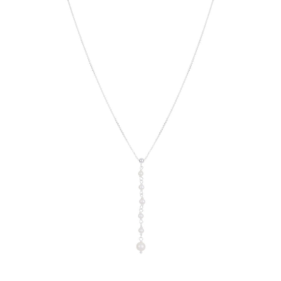 Argento Recycled Silver Pearl Drop Necklace