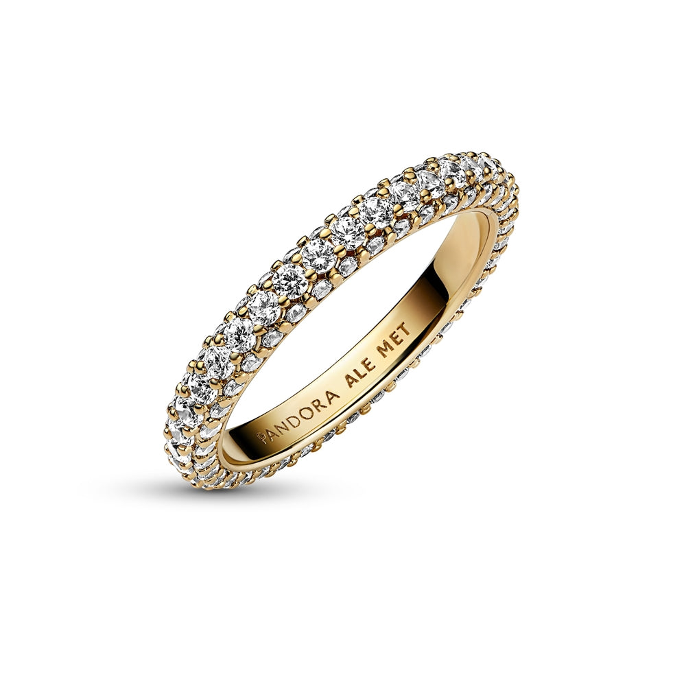 Pandora Gold Sparkling Band Ring