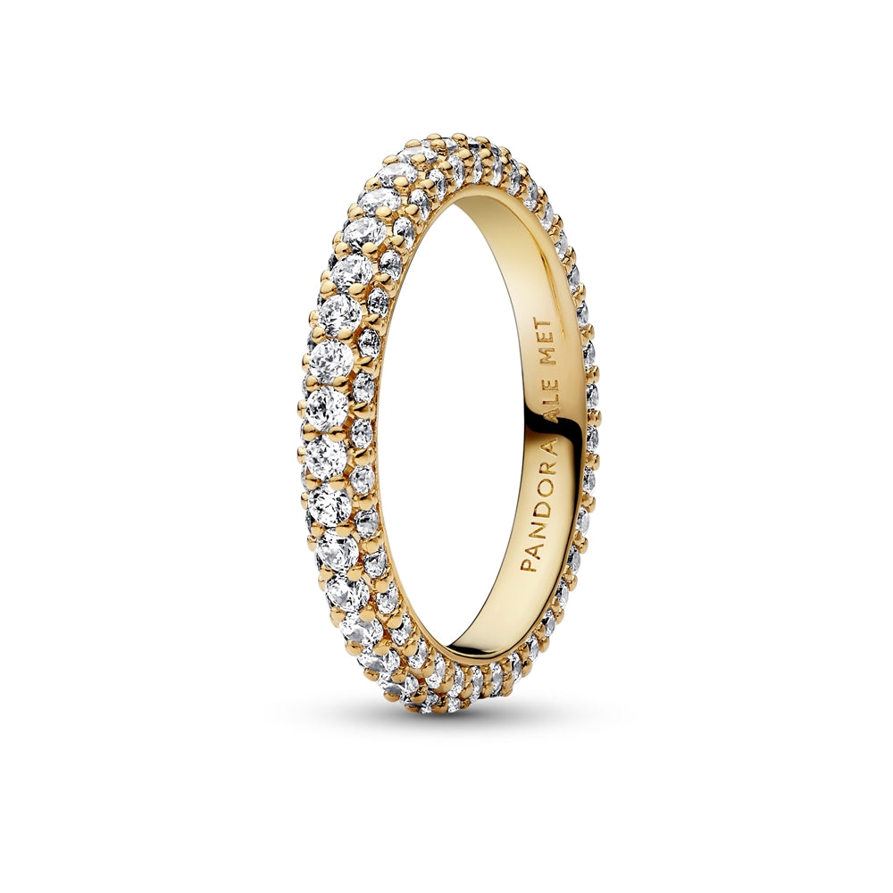 Pandora Gold Sparkling Band Ring