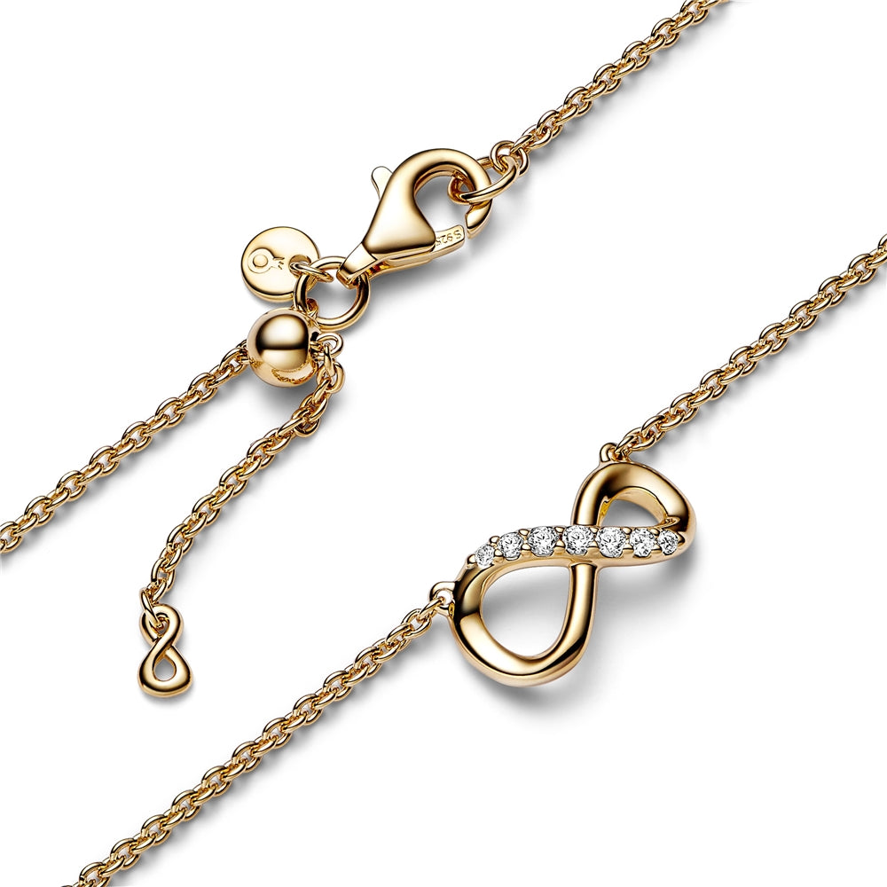 Pandora Gold Infinity Necklace