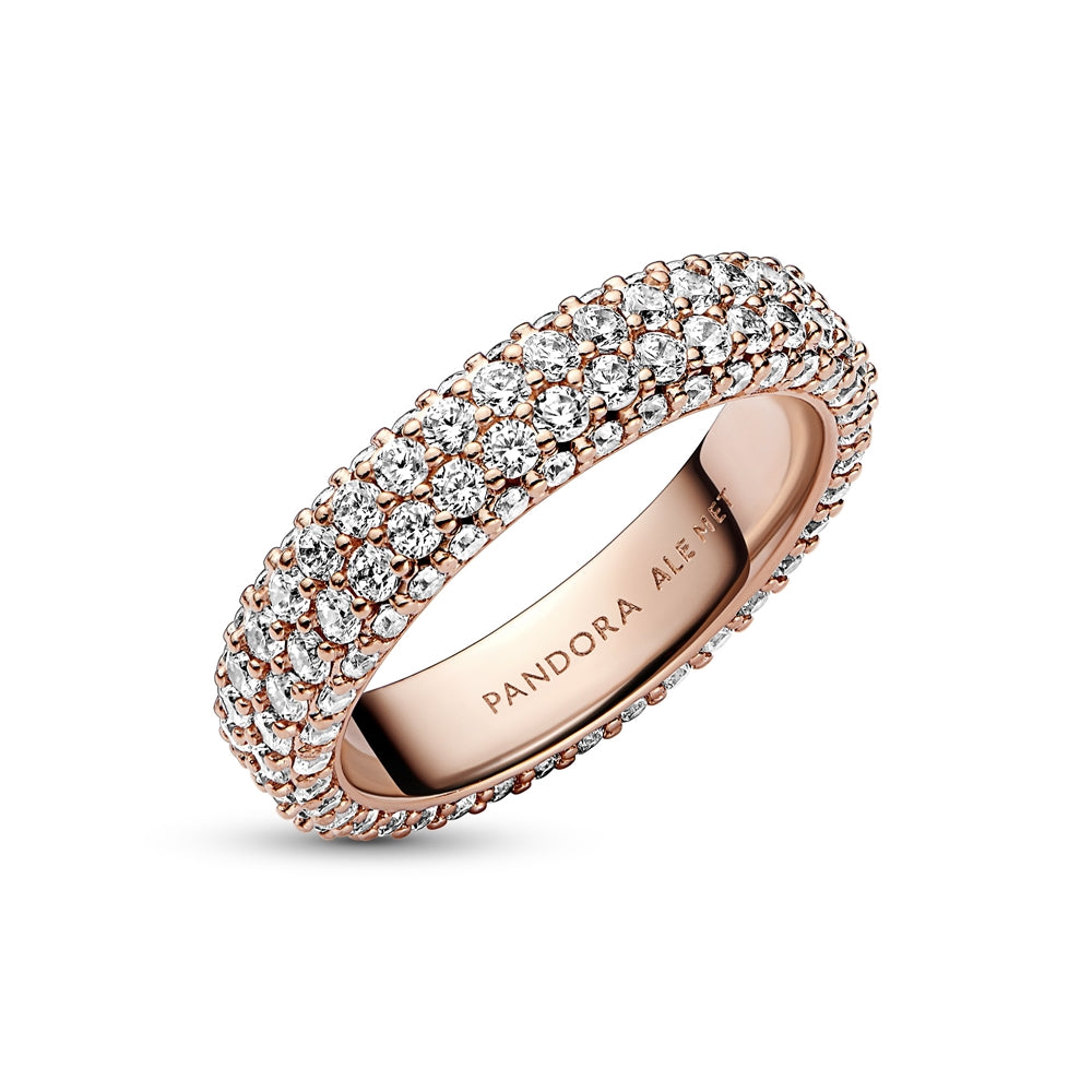 Pandora Rose Gold Crystal Cluster Band Ring