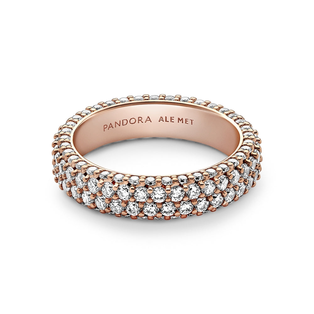 Pandora Rose Gold Crystal Cluster Band Ring