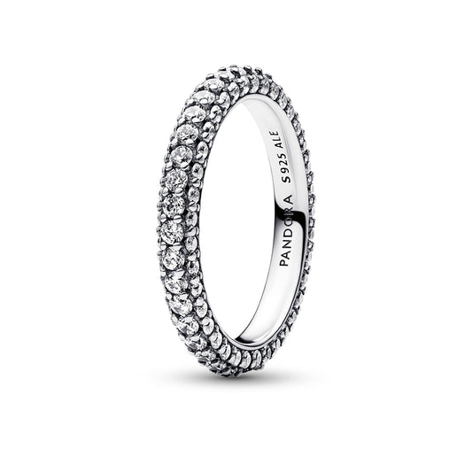 Pandora Silver Sparkling Band Ring 