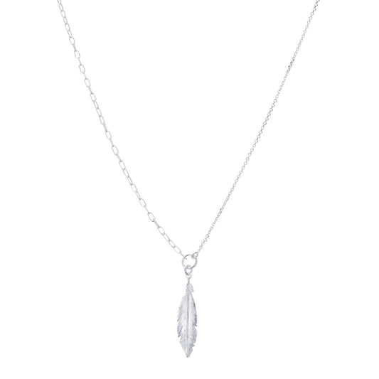 Argento Recycled Silver Feather Necklace
