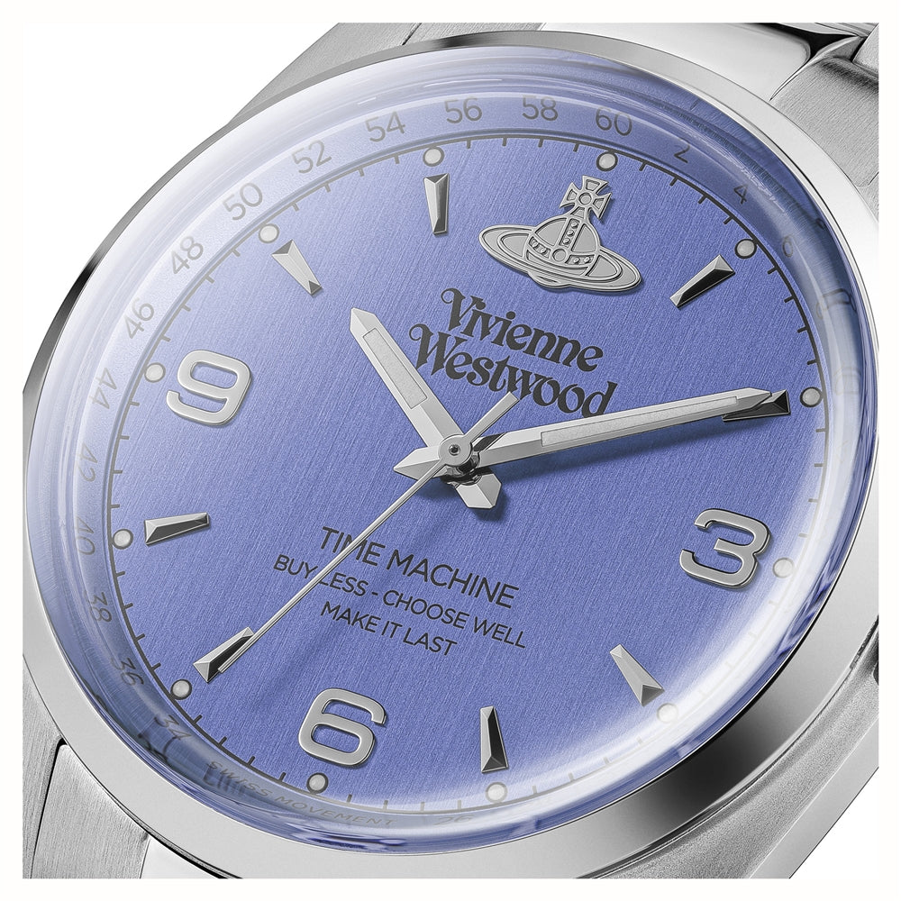 Vivienne Westwood Silver + Blue Penning Watch