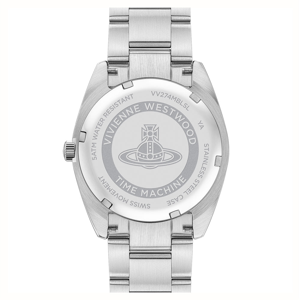 Vivienne Westwood Silver + Blue Penning Watch
