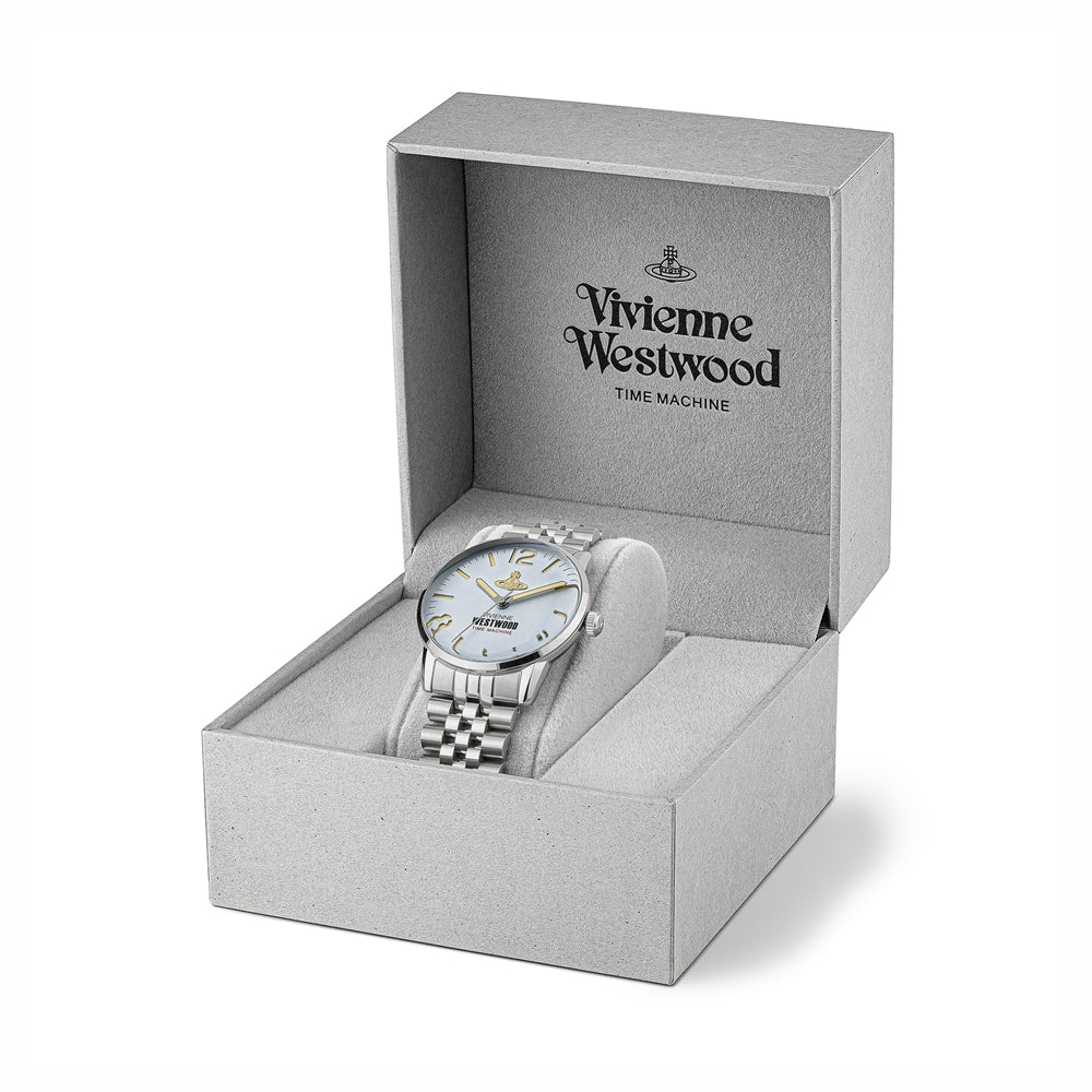 Vivienne Westwood Silver Cadogan Blue Watch
