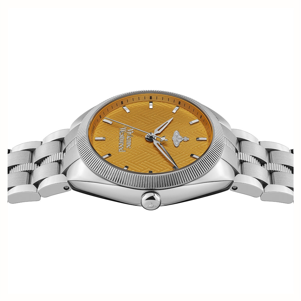 Vivienne Westwood Silver + Orange Mews Watch