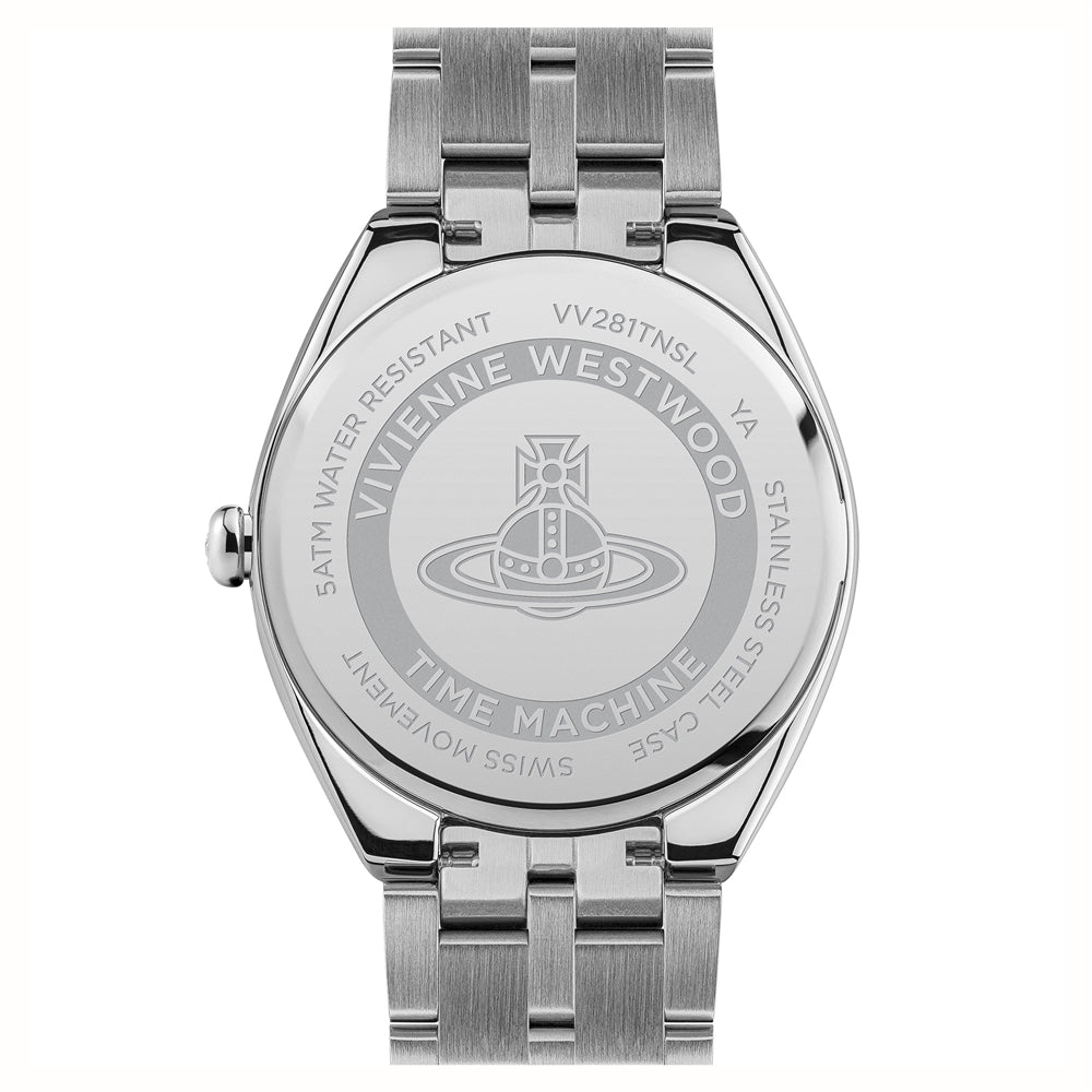 Vivienne Westwood Silver + Orange Mews Watch