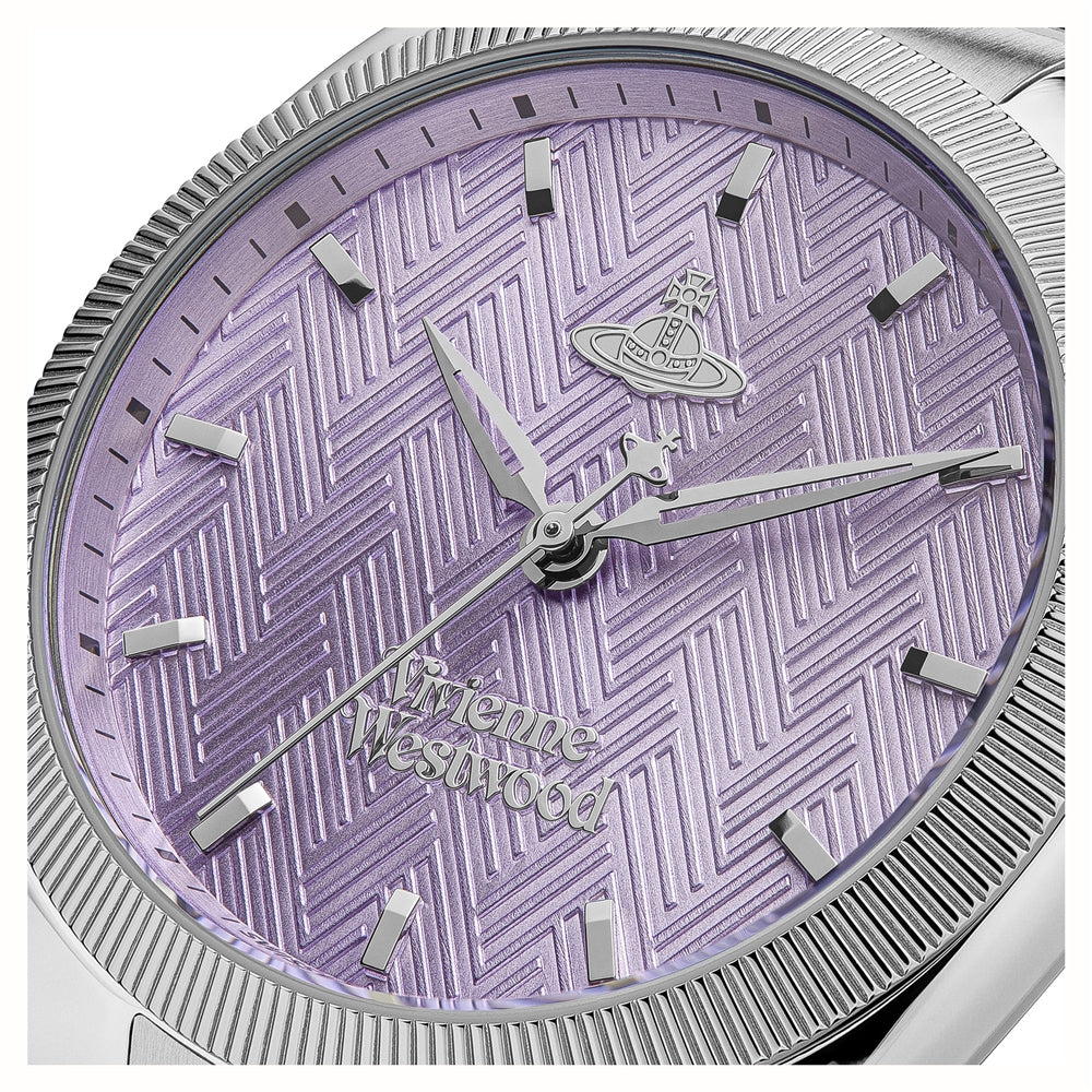 Vivienne Westwood Silver + Purple Mews Watch