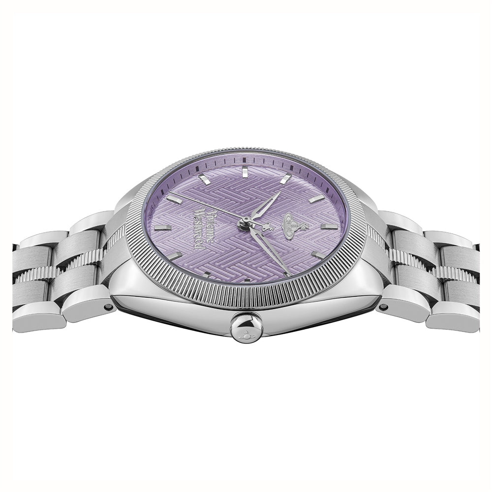 Vivienne Westwood Silver + Purple Mews Watch