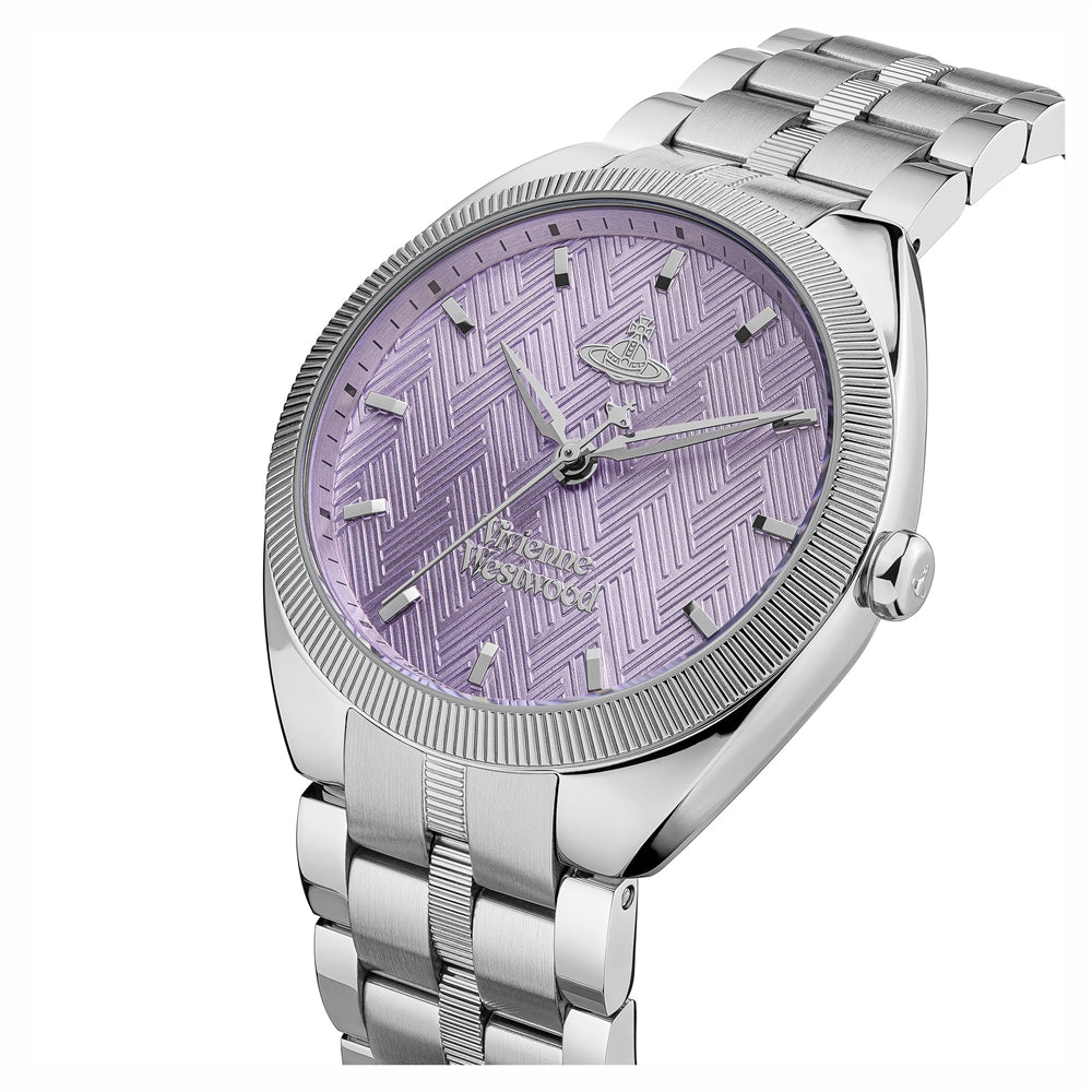 Vivienne Westwood Silver + Purple Mews Watch