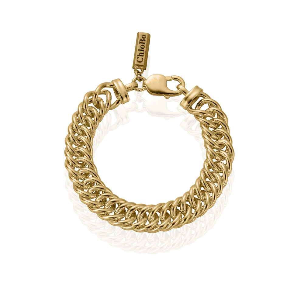 ChloBo Gold Luxe Double Curb Bracelet